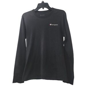 Champion Long Sleeve T-Shirt Crew Neck Everyday Casual Top‎ Black XL
